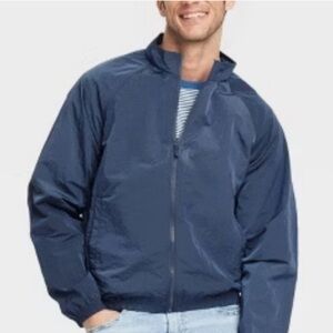 Men’s Cornelian Blue Full Zip Windbreaker - Goodfellow & Co. ONLINE ONLY 3XL